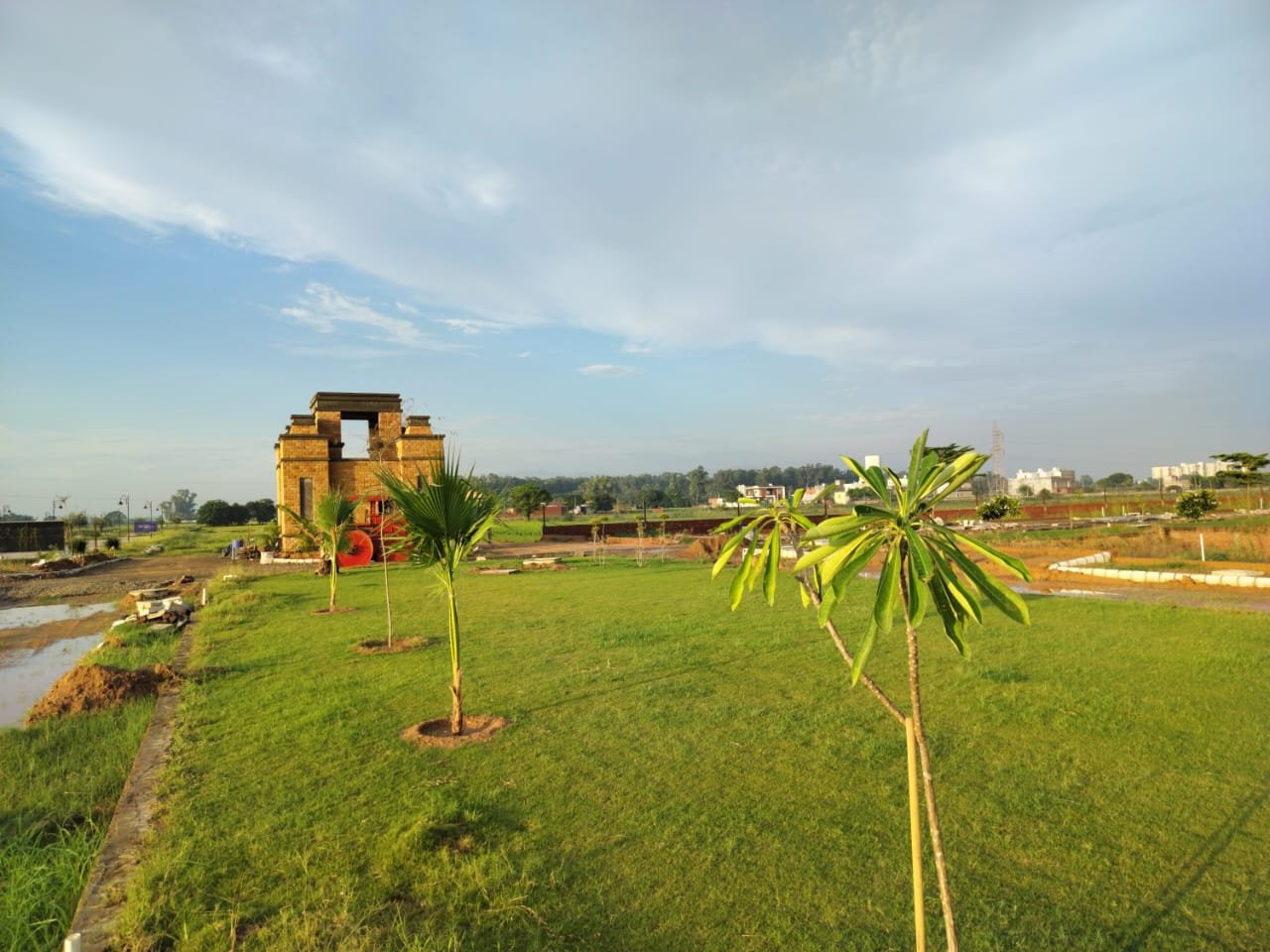 Myst Aerotown Zirakpur developed plots with entrance and greens Myst Aerotown