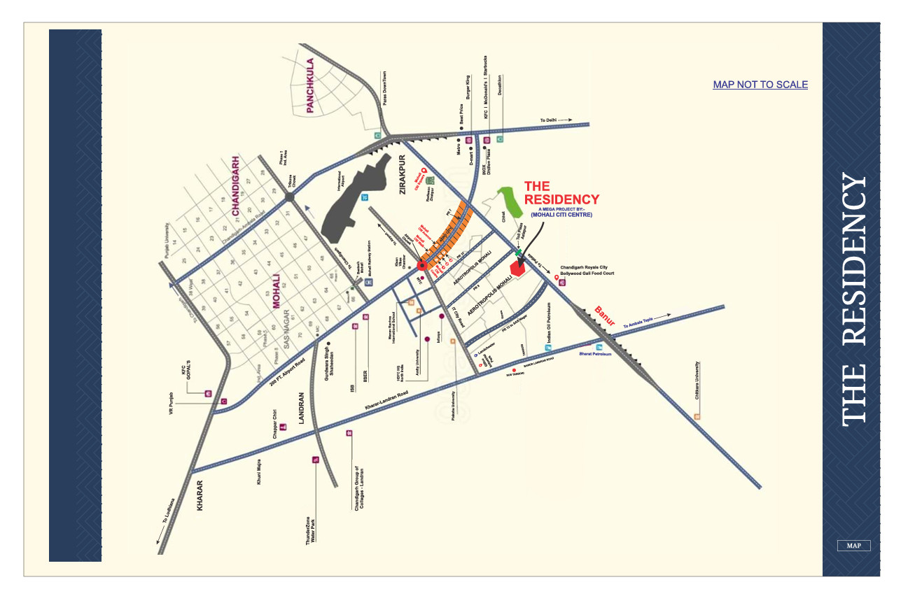 MCC The Residency location and connectivity map MCC The Residency